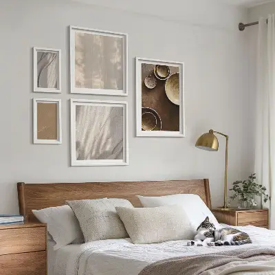 Minimalist texture structures wall art set of 5 pieces