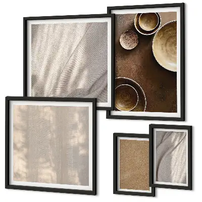Set of 5 wall art pieces Minimalist texture structures