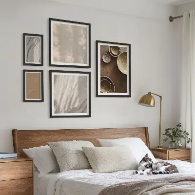 Minimalist texture structures wall art set of 5 pieces