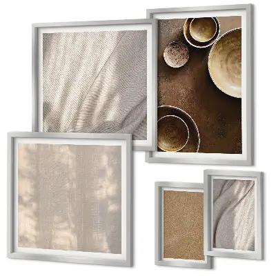Set of 5 wall art pieces Minimalist texture structures