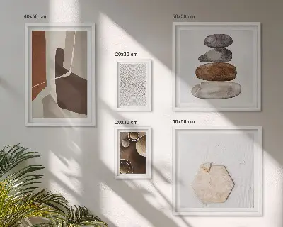 Modern art gallery wall textured prints set