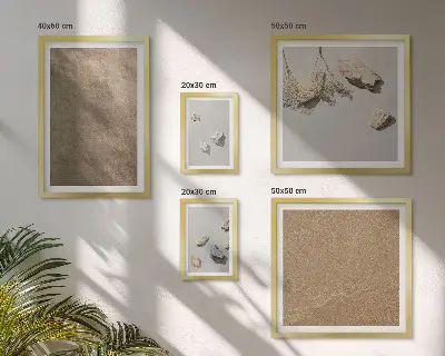 Framed photo set Stones beach natural structures