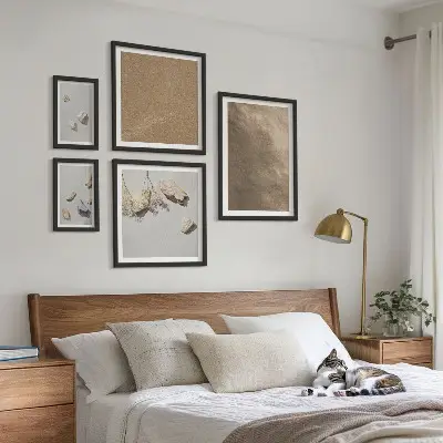 Framed photo set Stones beach natural structures