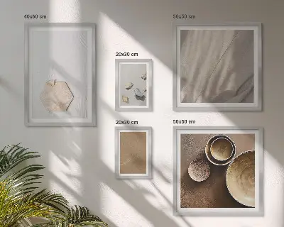 Set of 5 wall art pieces Minimalist textures warm