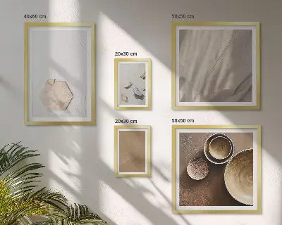 Minimalist warm texture wall art set of 5 pieces