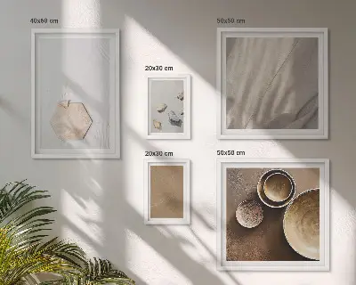Set of 5 wall art pieces Minimalist textures warm