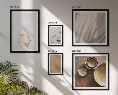 Set of 5 wall art pieces Minimalist textures warm
