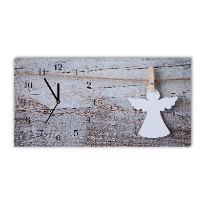 Glass Kitchen Clock Holy Angel Winter