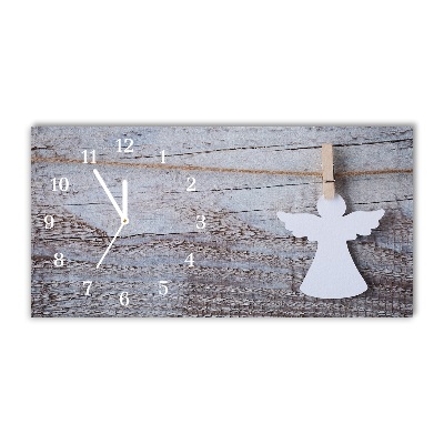 Glass Kitchen Clock Holy Angel Winter