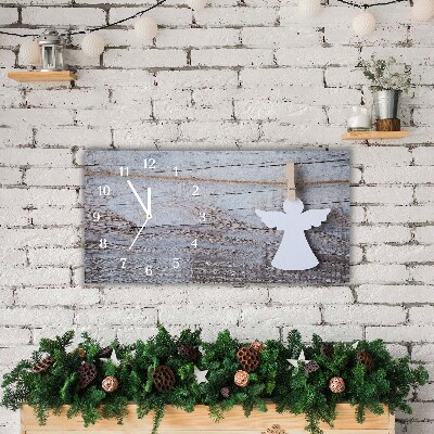 Glass Kitchen Clock Holy Angel Winter