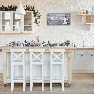 Glass Kitchen Clock Holy Angel Winter