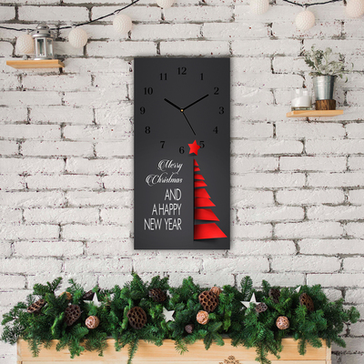 Glass Wall Clock Abstraction Christmas Tree Decoration