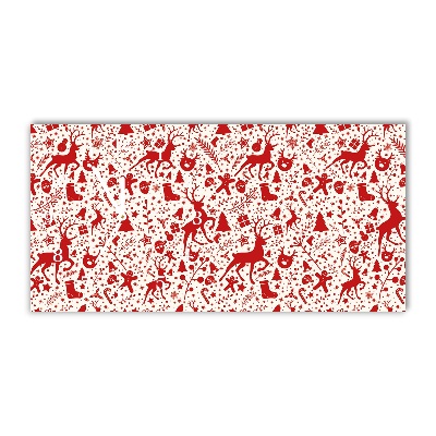 Glass Kitchen Clock Reindeer Decoration Winter holidays