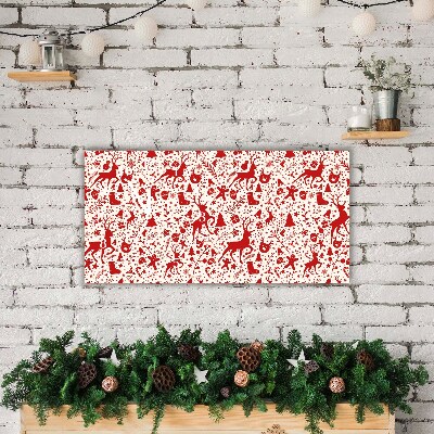 Glass Kitchen Clock Reindeer Decoration Winter holidays