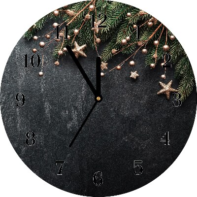 Glass Wall Clock Christmas tree decorations Christmas Star