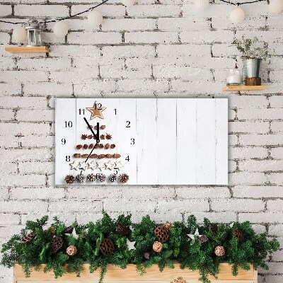 Glass Kitchen Clock Gingerbread Christmas tree ornaments