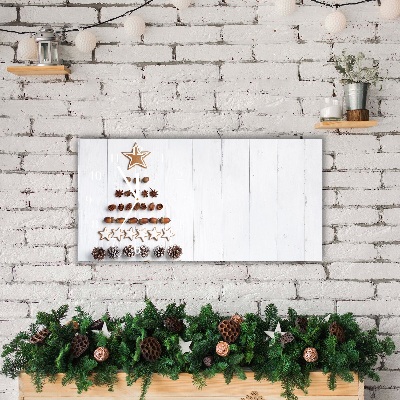 Glass Kitchen Clock Gingerbread Christmas tree ornaments