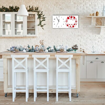Glass Wall Clock Christmas Holiday Decorations