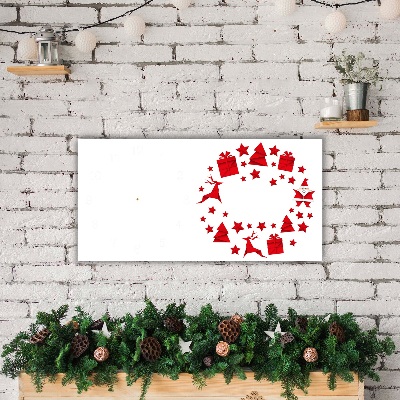Glass Wall Clock Christmas Holiday Decorations