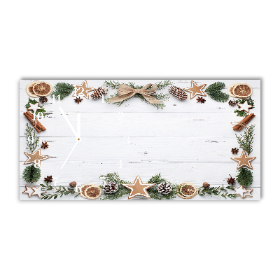 Glass Wall Clock Christmas Holiday Gingerbread