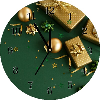 Glass Kitchen Clock Gifts Winter Holiday Decorations