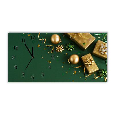 Glass Kitchen Clock Gifts Winter Holiday Decorations