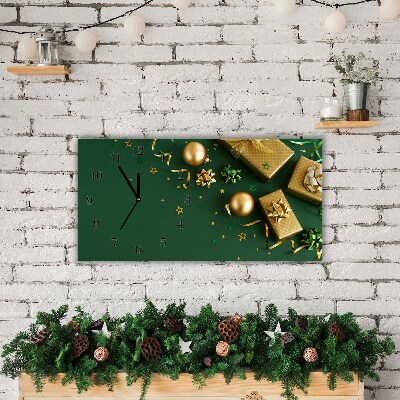 Glass Kitchen Clock Gifts Winter Holiday Decorations