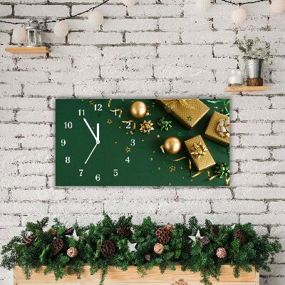 Glass Kitchen Clock Gifts Winter Holiday Decorations