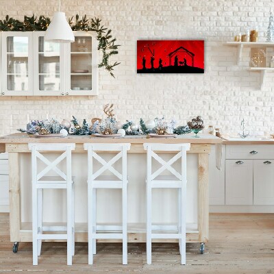 Glass Kitchen Clock Star Christmas holidays
