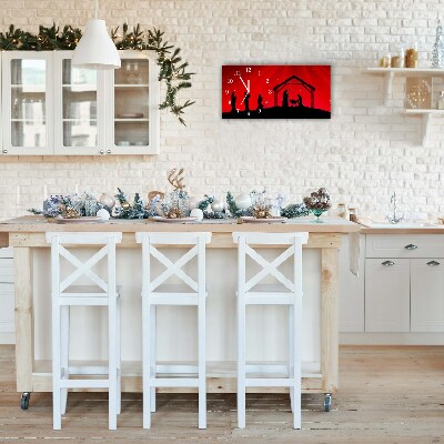 Glass Kitchen Clock Star Christmas holidays