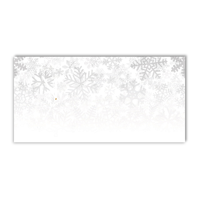 Glass Kitchen Clock Winter Snow Snowflakes