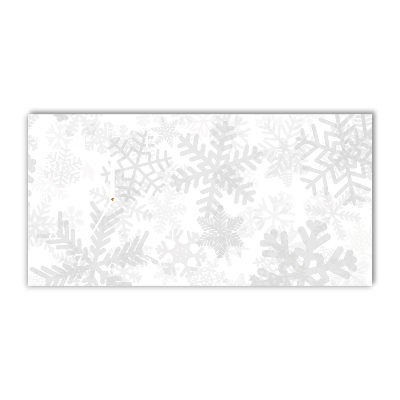 Glass Wall Clock Winter Snow Snowflakes