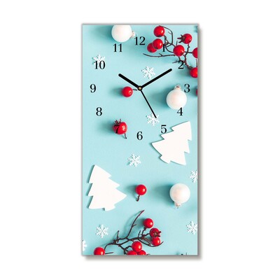 Glass Kitchen Clock Snowflakes Christmas Ornaments