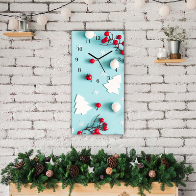 Glass Kitchen Clock Snowflakes Christmas Ornaments