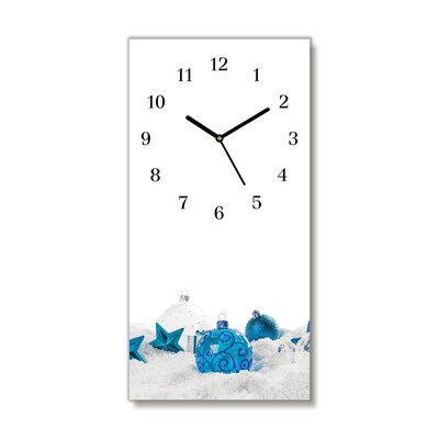 Glass Wall Clock Snow balls Christmas Decorations