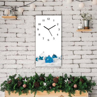 Glass Wall Clock Snow balls Christmas Decorations