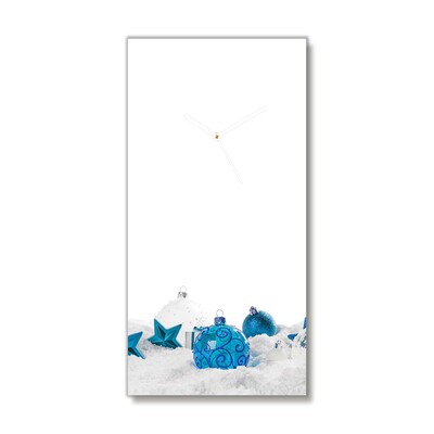 Glass Wall Clock Snow balls Christmas Decorations