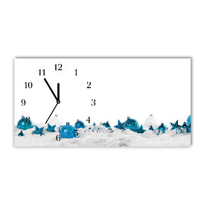 Glass Wall Clock Snow balls Christmas Decorations