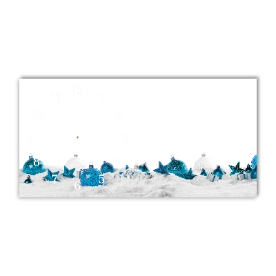 Glass Wall Clock Snow balls Christmas Decorations
