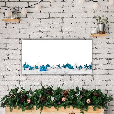 Glass Wall Clock Snow balls Christmas Decorations