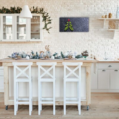 Glass Kitchen Clock Abstraction Christmas holidays Winter