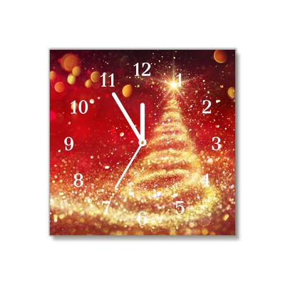 Glass Wall Clock Abstraction Christmas holidays Winter