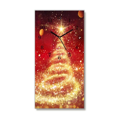 Glass Wall Clock Abstraction Christmas holidays Winter