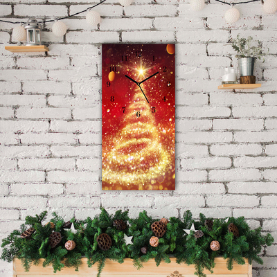 Glass Wall Clock Abstraction Christmas holidays Winter