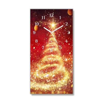 Glass Wall Clock Abstraction Christmas holidays Winter