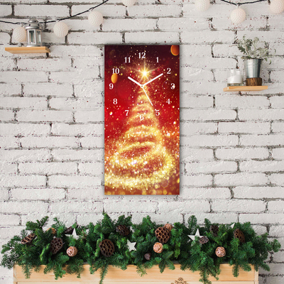 Glass Wall Clock Abstraction Christmas holidays Winter