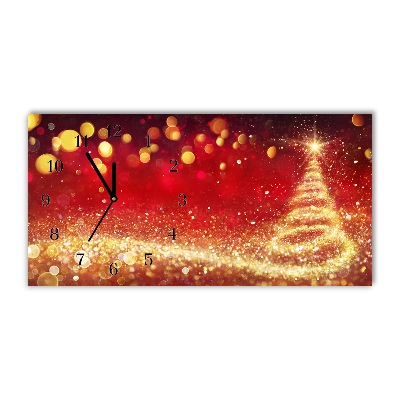 Glass Wall Clock Abstraction Christmas holidays Winter
