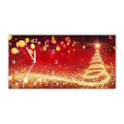 Glass Wall Clock Abstraction Christmas holidays Winter