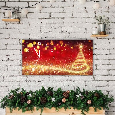 Glass Wall Clock Abstraction Christmas holidays Winter