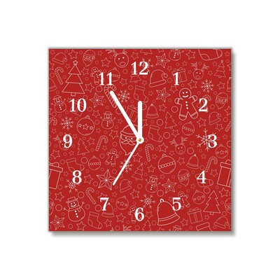 Glass Kitchen Clock Christmas Decoration Winter holidays